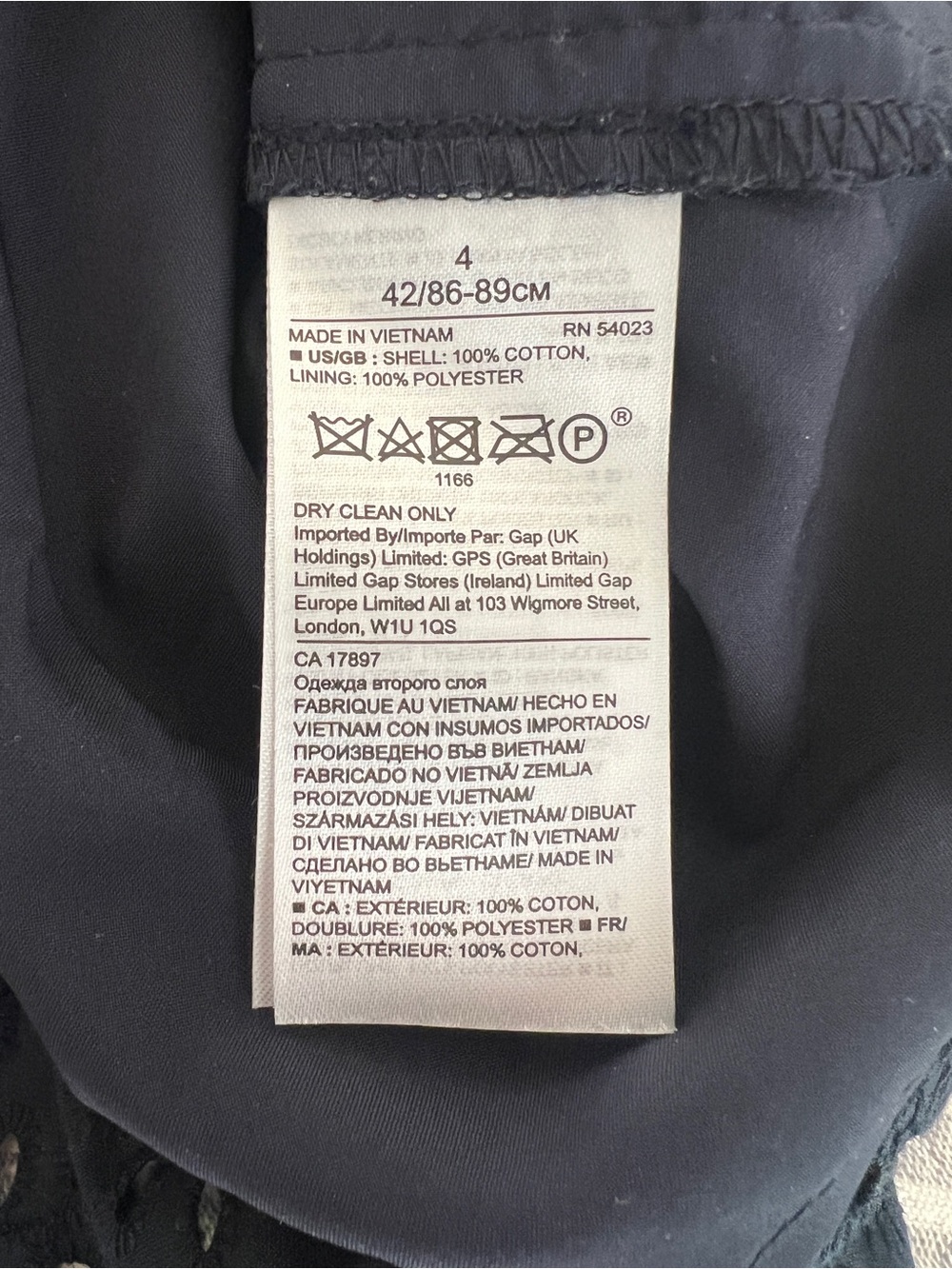 Banana Republic Eyelet Wrap Dress Ruffle Mini Navy Blue Size 4 - Picture 6 of 8